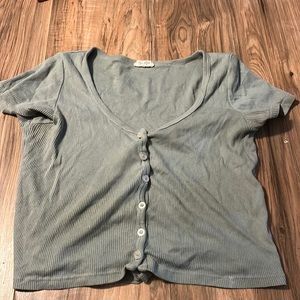 Brandy Melville button up crop